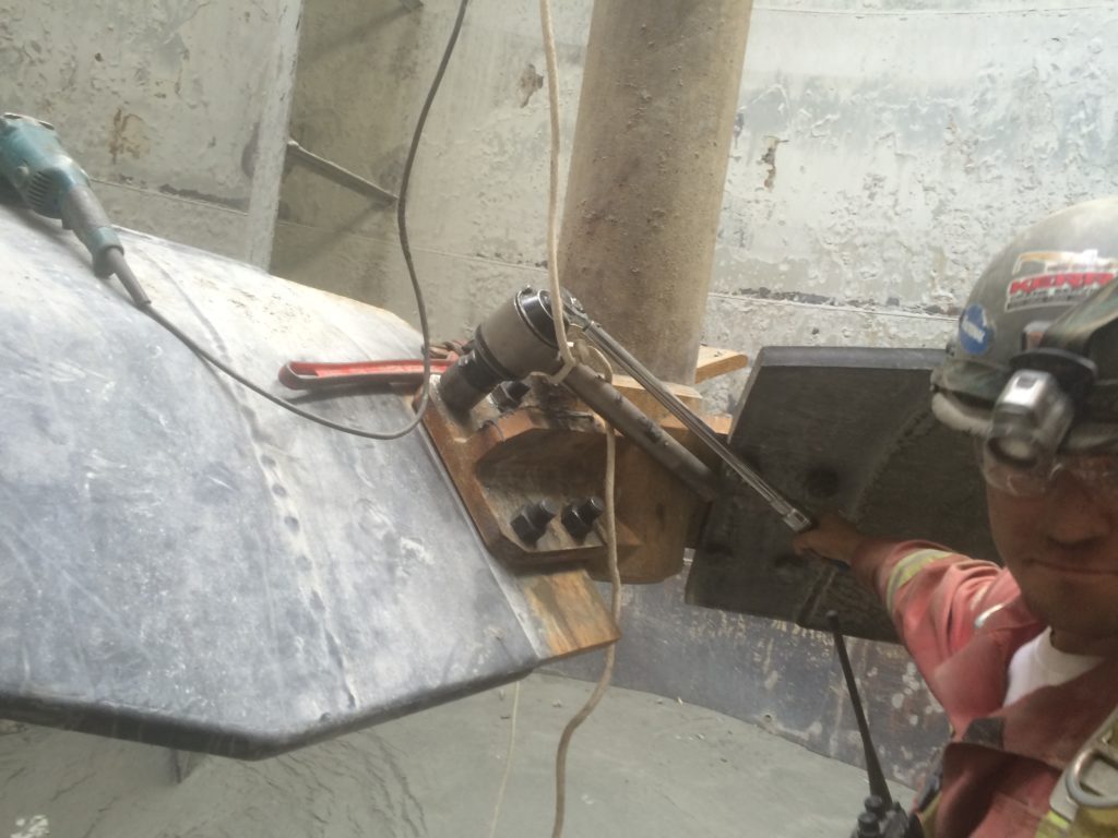 Large industrial tank installation